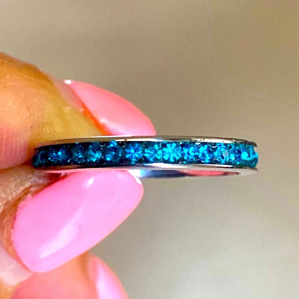 Stackable Light Blue Sapphires Ring